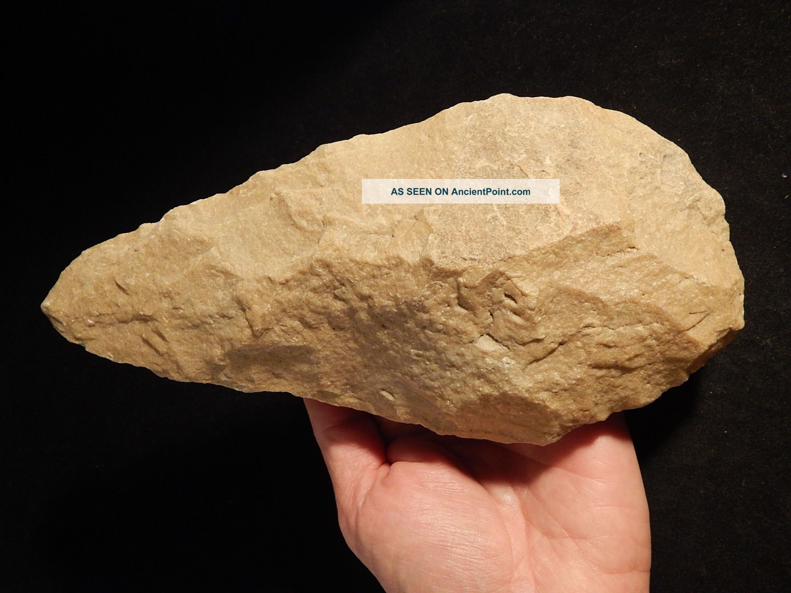 A Giant Million Year Old Acheulean Handaxe Early Stone Age Mauritania 1473gr Neolithic & Paleolithic photo