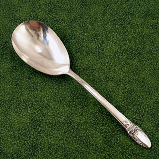 Large Bowl Casserole Serving Spoon 1847 Rogers First Love Vintage Silverplate photo