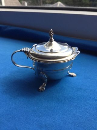 Antique Sterling Silver Mustard Pot By Josiah Williams & Co,  London 1907 photo