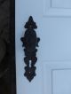 Two Rustic Cast Iron Door Plates Knobs Antique Brown Finish (stk8jjs) Door Knobs & Handles photo 1