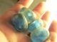 Venetian Glass Trade Beads Blue Translucent Good Patina 1700 ' S Native American photo 3