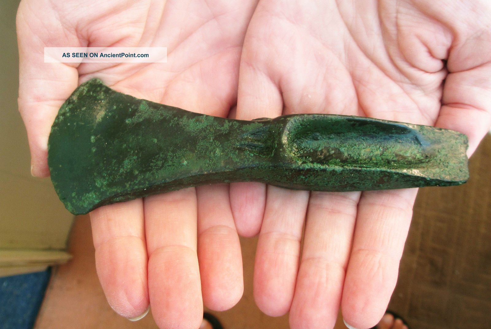 Stunning Middle Bronze Age Palstave Axe - Huge Heavy Artefact 3,  500 Yrs Old Neolithic & Paleolithic photo