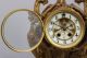 Large Rare Antique Gold Gilt Spelter Art Nouveau Women & Flowers Gilbert Clock Clocks photo 9