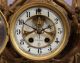 Large Rare Antique Gold Gilt Spelter Art Nouveau Women & Flowers Gilbert Clock Clocks photo 10