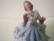Vintage Dresden Lace Porcelain Lady Ballerina Dancer 4.  5 