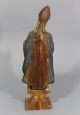 2 Antique 19thc Carved & Painted Wood Christian Santos Priest & Bishop Carvings Carved Figures photo 9