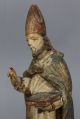 2 Antique 19thc Carved & Painted Wood Christian Santos Priest & Bishop Carvings Carved Figures photo 5