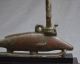 Authentic Egyptian Bronze Large Statuette Of An Oxyrhynchos Fish,  30th - 26 Dynast Egyptian photo 1