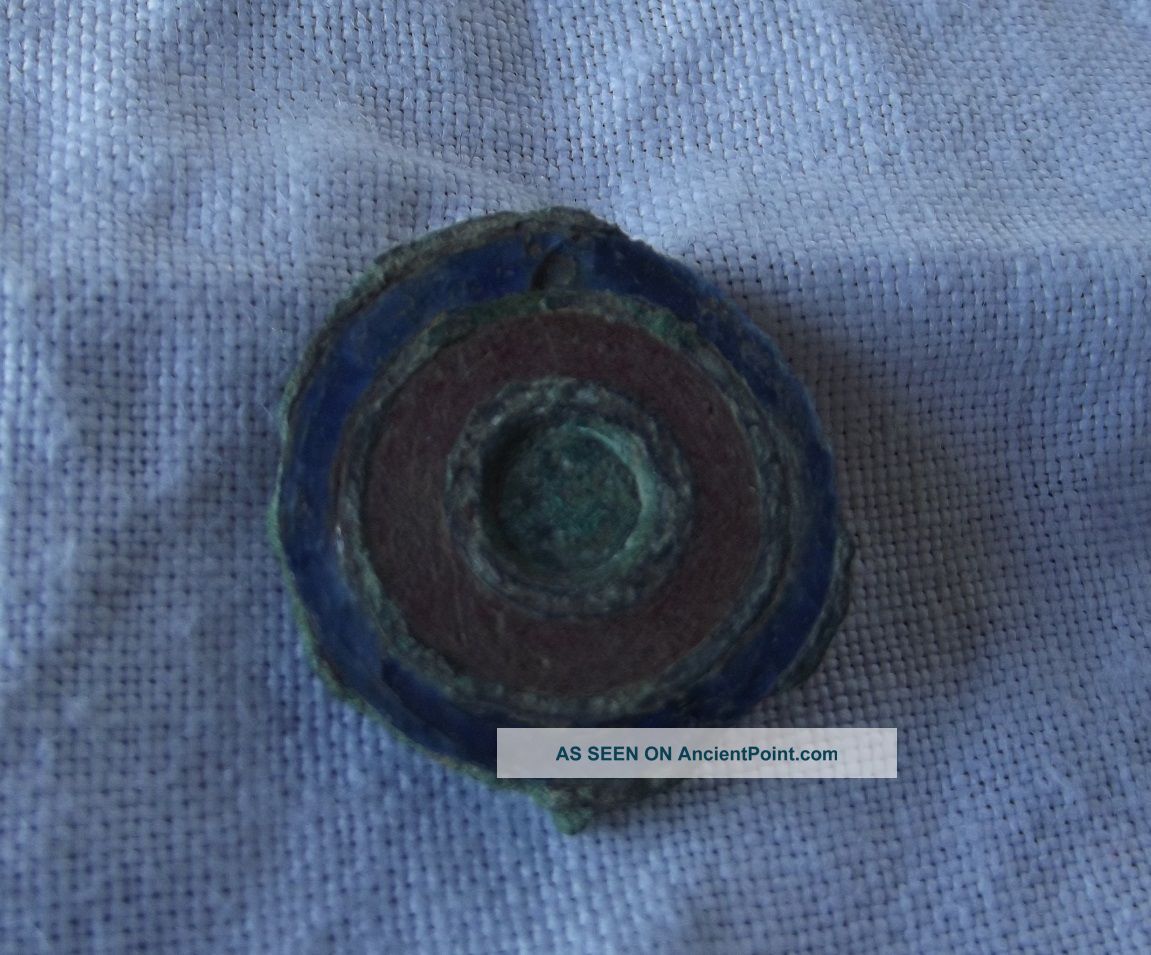3rd Century Roman Disc Brooch In Enamelled Bronze Roman photo
