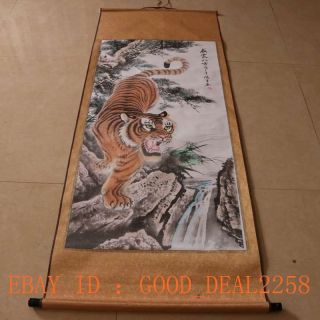 Chinese Hand Painting Scroll - Tiger photo
