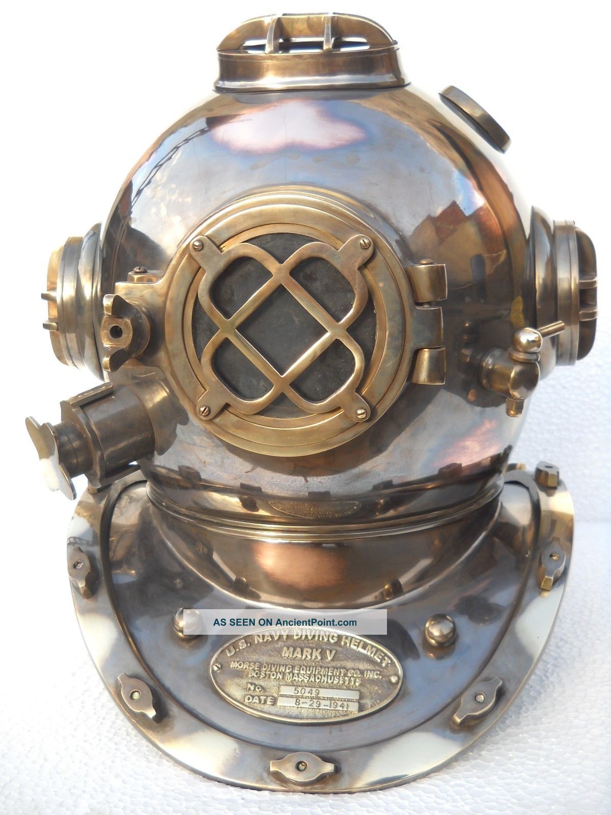 Maritime Antique Diving Divers Helmet Solid Copper & Brass 18 ' U.  S Navy Mark V Diving Helmets photo