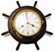 Vintage Schatz Royal Mariner Nautical Ships Bell Clock & Barometer W/ Key Clocks photo 2