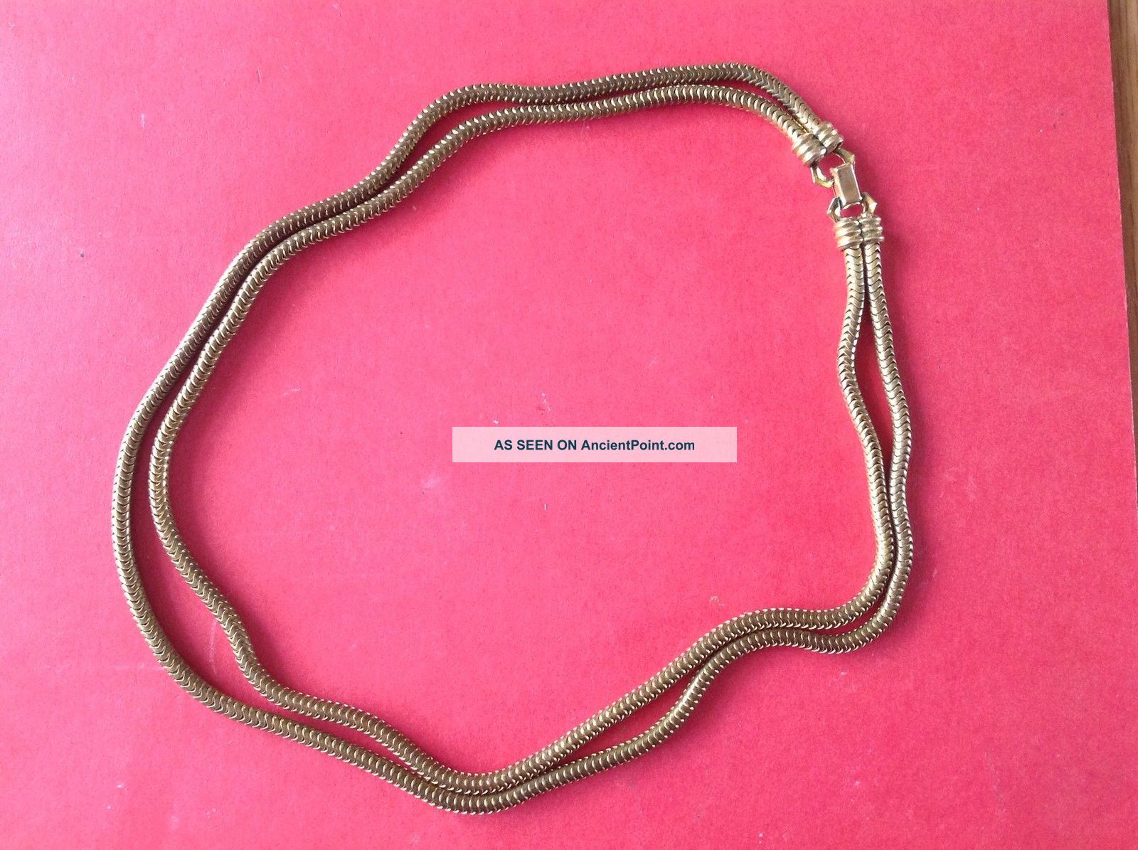 Metal Detector ' Beach Find ' A Lovely ' Double ' 16 Ins Necklace British photo