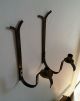 Primitive Antique Wrought Iron & Brass Sconces,  Very Crude Aafa Primitives photo 2