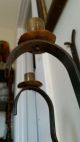 Primitive Antique Wrought Iron & Brass Sconces,  Very Crude Aafa Primitives photo 7
