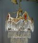 Antique Brass 5 - Tier Wedding Cake Chandelier With Amber Prisms Chandeliers, Fixtures, Sconces photo 10