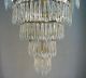 Antique Brass 5 - Tier Wedding Cake Chandelier With Amber Prisms Chandeliers, Fixtures, Sconces photo 1