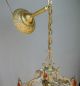 Antique Brass 5 - Tier Wedding Cake Chandelier With Amber Prisms Chandeliers, Fixtures, Sconces photo 4
