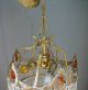 Antique Brass 5 - Tier Wedding Cake Chandelier With Amber Prisms Chandeliers, Fixtures, Sconces photo 6