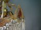 Antique Brass 5 - Tier Wedding Cake Chandelier With Amber Prisms Chandeliers, Fixtures, Sconces photo 7