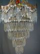 Antique Brass 5 - Tier Wedding Cake Chandelier With Amber Prisms Chandeliers, Fixtures, Sconces photo 8
