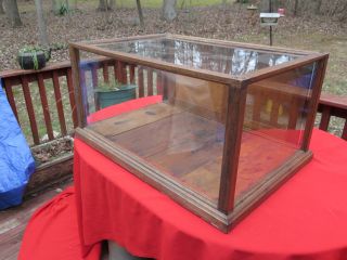 Antique General Store Glass & Wood Show Case Display Box photo