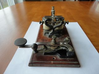 Rare Antique Telegraph Key Kob Signed - I.  H.  Moses - Cleveland,  Ohio photo