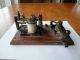 Rare Antique Telegraph Key Kob Signed - I.  H.  Moses - Cleveland,  Ohio Other Antique Science Equip photo 1