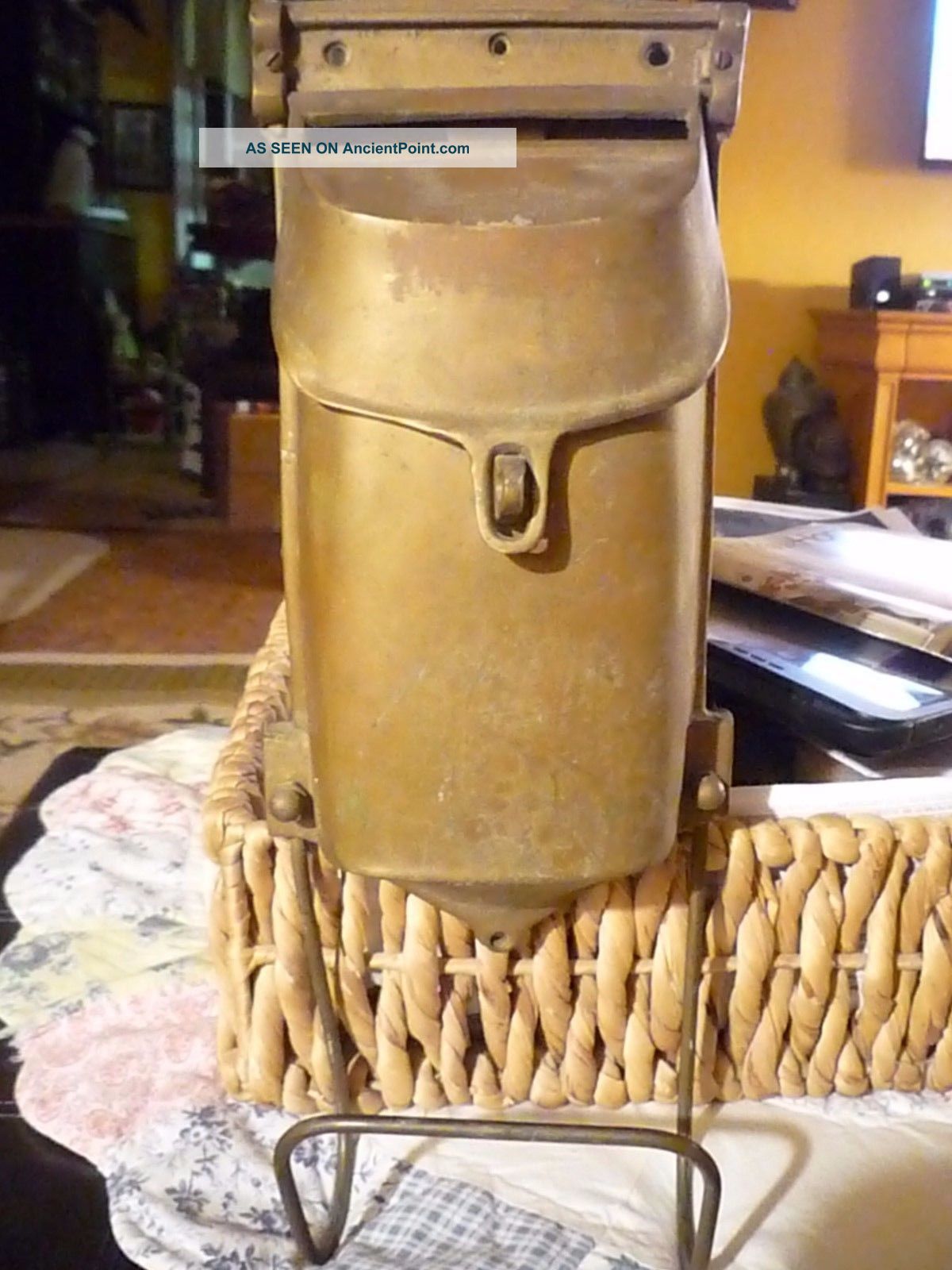 Antique Brass Mail Box Primitives photo