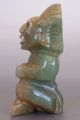 Jade Priest Figurine - Mesoamerican Statue - Antique Pre Columbian Artifacts - Aztec The Americas photo 3