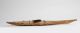 Antique Native American Indian Inuit Sealskin Kayak Model / 19th - 20th Century Native American photo 2