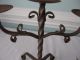 Wrought Iron Tabletop Candelabras Holder Rustic 3 Candles Each Heavy 12 