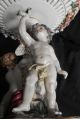 Antique Dressel Kister Figure German Porcelain Stand Reticulate Hand Paint Putti Figurines photo 5