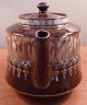 Gibson ' S Victorian Brown & Cream Teapot,  Raised Enamel & Gold Garlands - Sh Teapots & Tea Sets photo 2