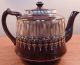 Gibson ' S Victorian Brown & Cream Teapot,  Raised Enamel & Gold Garlands - Sh Teapots & Tea Sets photo 3