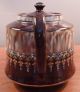 Gibson ' S Victorian Brown & Cream Teapot,  Raised Enamel & Gold Garlands - Sh Teapots & Tea Sets photo 4