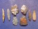4 Paleolithic Aterian Tools (points And Scrappers),  And 4 Mesolithic Blades Neolithic & Paleolithic photo 1
