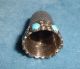 Antique Sterling Thimble With Turquoise And Vermeil Accents Thimbles photo 2