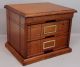 C1890s Antique Victorian Brown & Besly 2 - Drawer Oak Mechanical File Cabinet Nr 1800-1899 photo 11