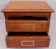 C1890s Antique Victorian Brown & Besly 2 - Drawer Oak Mechanical File Cabinet Nr 1800-1899 photo 4