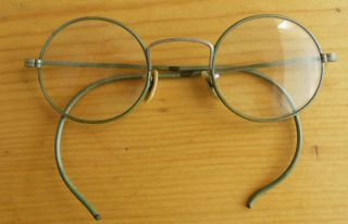 Antique Eyeglasses Round Lenses Marked Malvern photo