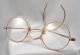 Vintage C1920 ' S Gold Filled Curved Bow Riding Temple Eyeglasses Spectacles Round Optical photo 2
