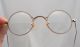 Vintage C1920 ' S Gold Filled Curved Bow Riding Temple Eyeglasses Spectacles Round Optical photo 3