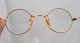 Vintage C1920 ' S Gold Filled Curved Bow Riding Temple Eyeglasses Spectacles Round Optical photo 4