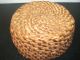 Antique Coiled Rye Straw Basket In Primitives photo 4