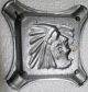 Early 20th C.  Cast Iron Ash Tray Indian Native American Image Native American photo 2