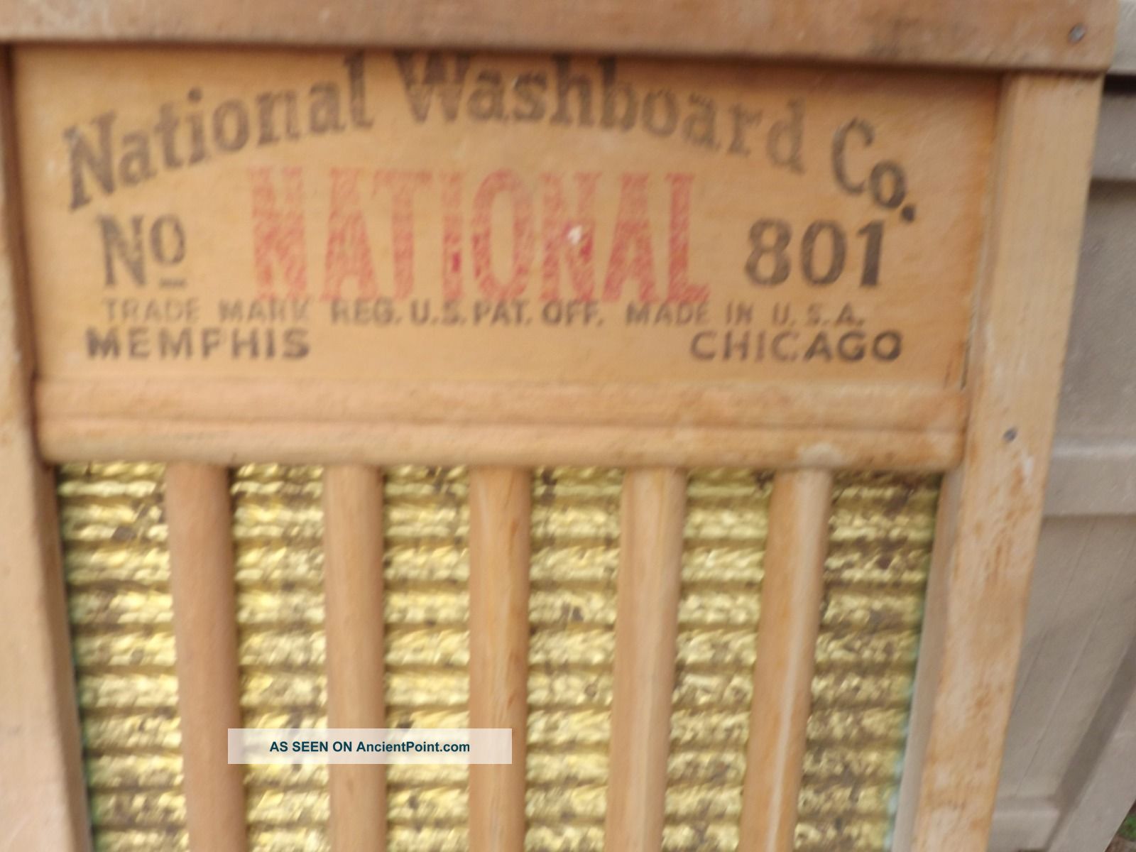 Vintage The Brass King National 801 Washboard Primitives photo