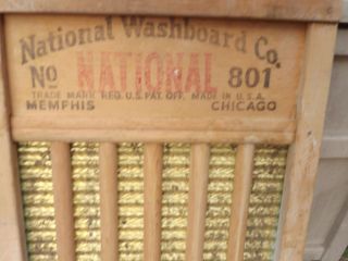 Vintage The Brass King National 801 Washboard photo