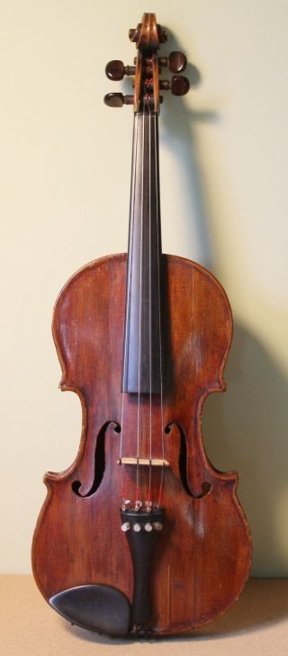 Antique Well Made Violin With Stradivarius Label Late 18th Early 19thc photo