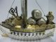 Silver.  Treasure Ship - Shaped Box.  430g/ 15.  15oz.  Japanese Antique. Other Antique Sterling Silver photo 4